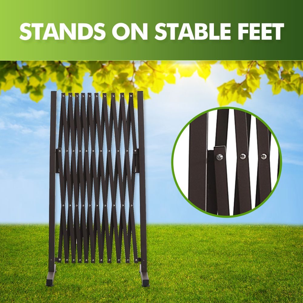 Garden Gate Safety Gate Metal Indoor Outdoor Expandable Fence Barrier